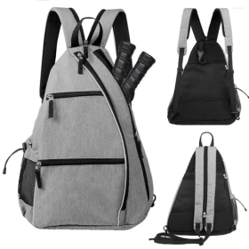 Color: Black - Outdoor Bags Pickleball Rackets Backpack For Men Women Sports Reversible Paddle Bag Tennis Racquetball Badminton Travel Sling