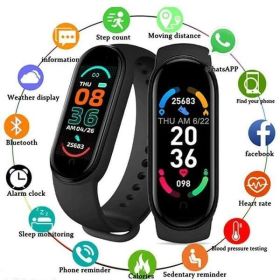 Hot Sale M6 Smart Wah Mtifurantional Smart Band Rate Smartwah Fitness Tracker Blood Pressure Exercise Bracelet T241114