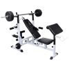 Weight Bench With Weight Rack, Barbell And Dumbbell Set 264.6 Lb
