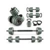 4 In 1 Adjustable Weight Dumbbell Set-Black - Color: Black