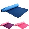 Anti-Slip Yoga Mat Lightweight 6Mm Eco-Friendly Fitness Mat With Carry Strap For Home Workout Travel Two-Color Pink 183 X 61 X 0.6Cm