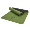 Non-Slip Yoga Mat With Alignment Marks Width 80Cm Tpe Exercise Fitness Mat For Home Workout Outdoors Travel Bamboo Green + Black 183 X 80 X 0.8Cm