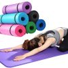 10Mm Extra Thick Yoga Mat Non-Slip High Density Anti-Tear Fitness Exercise Mats With Carrying Strap Purple