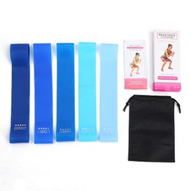 5Pcs Resistance Bands Latex Workout Fitness Elastic Yoga Band Pilates Expander Sport Pull Rope Gym Exercise Equipment D Blue Color