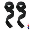 2Pcs Weight Lifting Wrist Straps Silicone Non-Slip Wear-Resistant Gym Lifting Straps For Fitness Bodybuilding Training Black