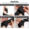 2Pcs Weight Lifting Wrist Straps Silicone Non-Slip Wear-Resistant Gym Lifting Straps For Fitness Bodybuilding Training Black