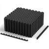 18 Pcs Puzzle Exercise Mat Eva Foam Interlocking Floor Tiles-Black