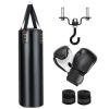 Fitness Room Bundle: Hanging Punching Bag Set + Folding Treadmill