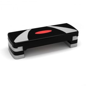 32 Inch Adjustable Fitness Aerobic Step With Riser - Color: Gray