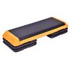 43 Inches Height Adjustable Fitness Aerobic Step With Risers-Orange - Color: Orange