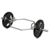 56 Inch Olympic Hexagon Deadlift Trap Bar With Folding Grips Powerlifting-Sliver
