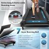 4.75 Hp Folding Treadmill With Auto Incline And 20 Preset Programs-Black