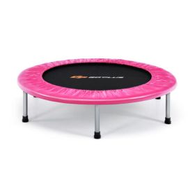 36 Inch Mini Folding Trampoline Portable Recreational Fitness Rebounder-Pink - Color: Pink