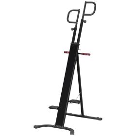 Folding Vertical Climber Exercise Machine with Adjustable Height Stair Stepper Full Body Workout