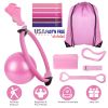 14Pcs Pilates Ring Essentials Kit For Women with Yoga Ball Arm Stretcher 5 Resistant Bands Figure 8 Resistant Band Elastic Band Non-slip Socks Yoga St