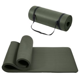 Only Supports Self Pickup  Yoga Mat, One Inch Thickened High-density Practice Mat, Tear-resistant Practice Yoga Mat With Straps, Suitable For All (Option: Green Jasper)