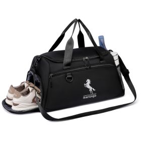 NOT FOR SALE ON TIKTOK SHOP OR AMAZONGym Duffle Bag with Shoe Compartment & Wet Pocket 37L Waterproof Sports Tr (Option: BLACK GYM BAG)