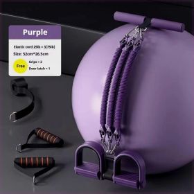 Tummy Torture Unisex Multi-Function Resistance Band For Leg & Abdominal Training At Home Anti-Break Four-Strand Design Latex Foot Pedal Puller (Option: 75bl purple Chest expander)