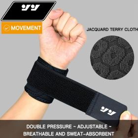 1pc Fitness Training Wrist Strap; Anti Sprain Protectors; Badminton; Volleyball; Basketball; Fitness Wristbands For Men And Women; Fitness Protec (Color: BLACK, size: 10*10*4cm (1pcs))