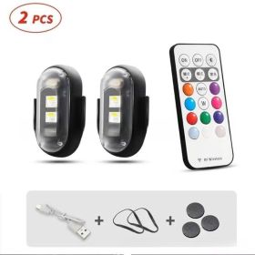 Wireless Remote Control Colorful Strobe Light (Option: 2 Lights With Remote Control)