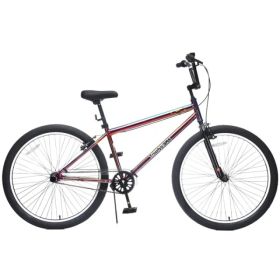 26 Inch Freestyle Bike For Teens, Steel Frame Single-Speed Bicycle With 2 Pegs , Front Caliper Brake And Rear V Brake, Bicycle For Boys And Girls (Option: defaulttitle)